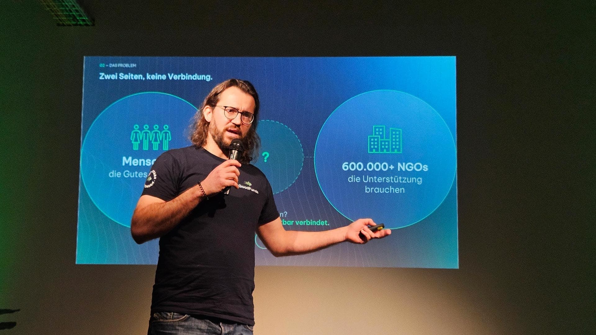 Titelbild: GoodFunds auf der Pitch-Party im Impact Hub Dresden