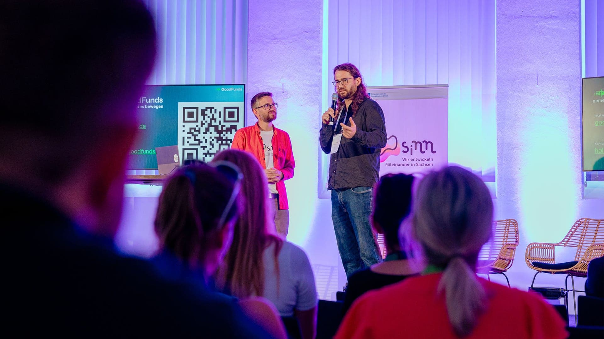 Titelbild: Pitch auf der SINN Roadshow+ auf der Sächsischen Innovationskonferenz
