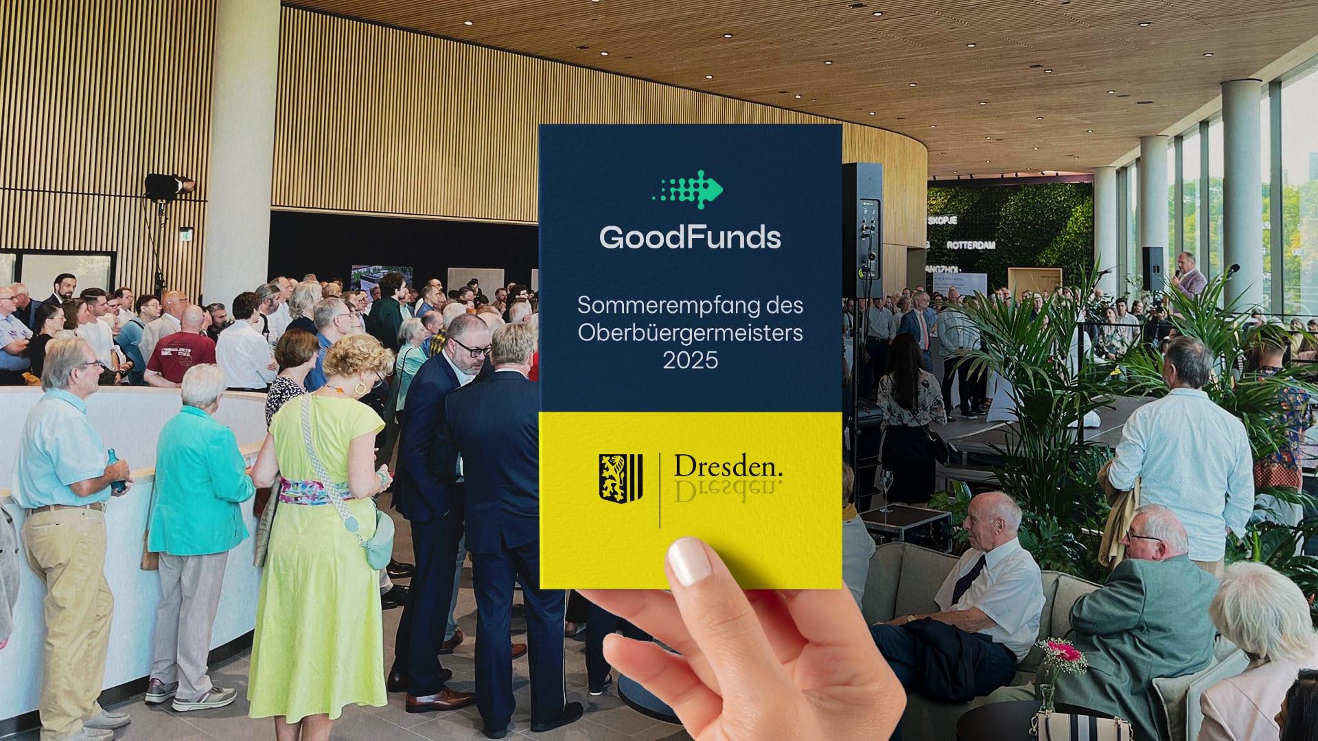 Titelbild: GoodFunds beim Sommerempfang des Oberbürgermeisters